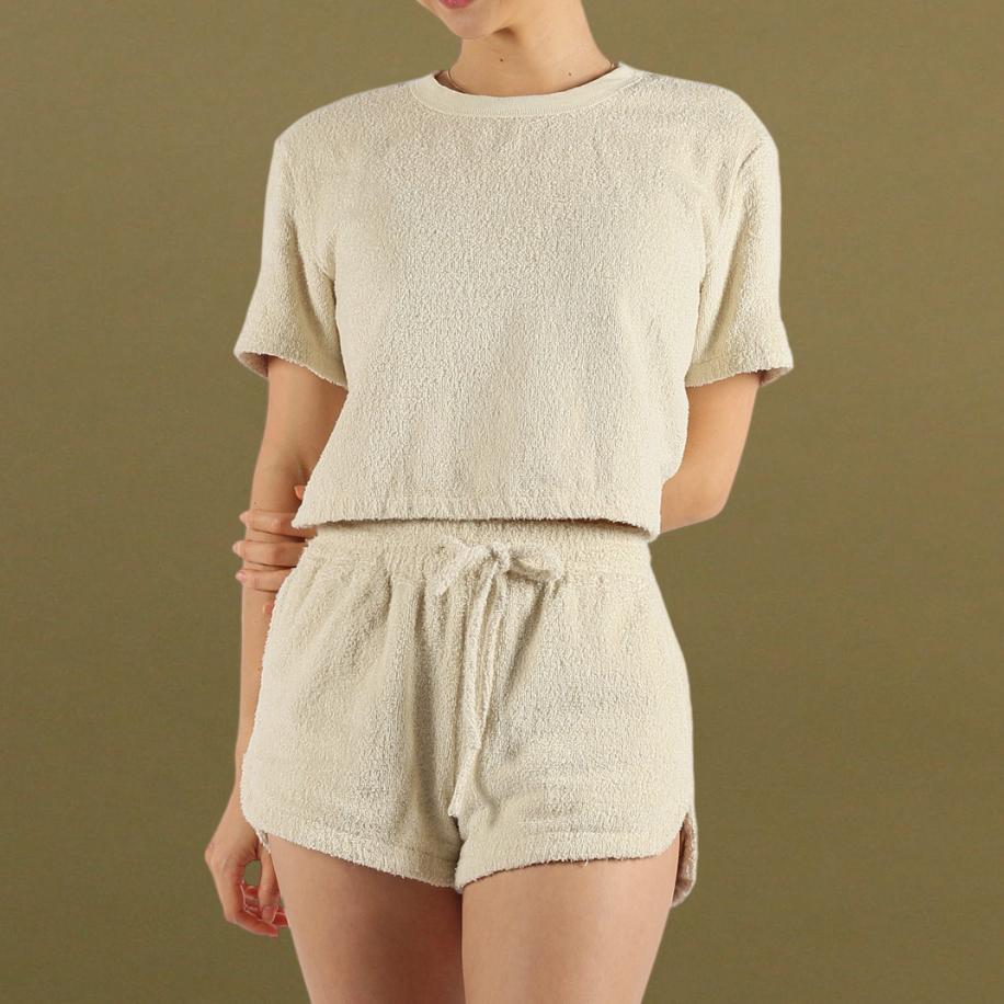 Terry Towel Antibacterial Loungewear Set (Women's)-Renio